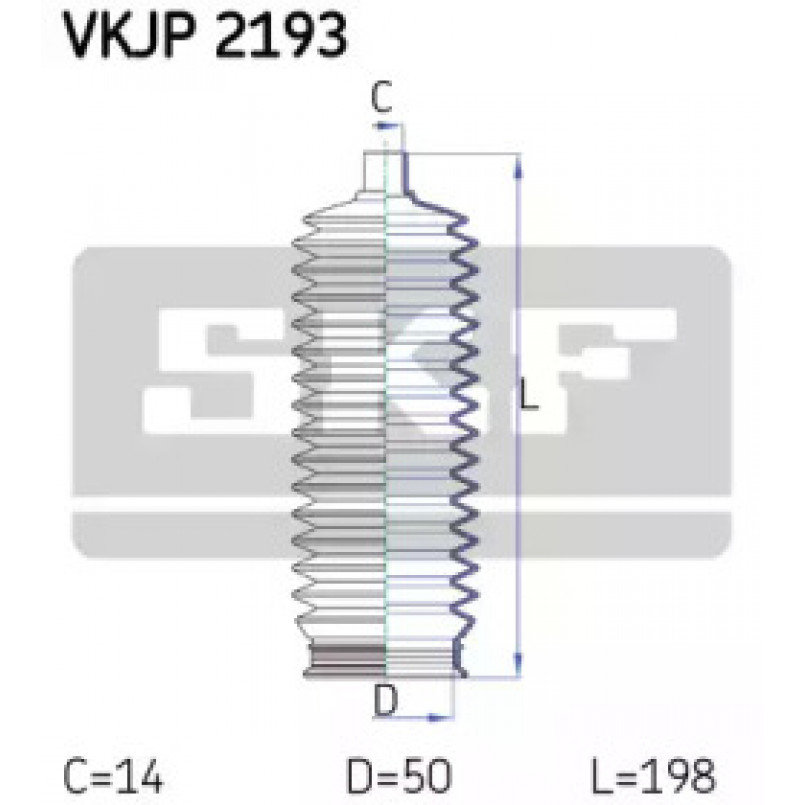 VKJP 2193 SKF - Пильовик привідного валу